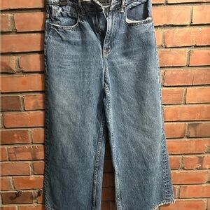 Alexander Wang Blue Flare Wide Leg Jeans